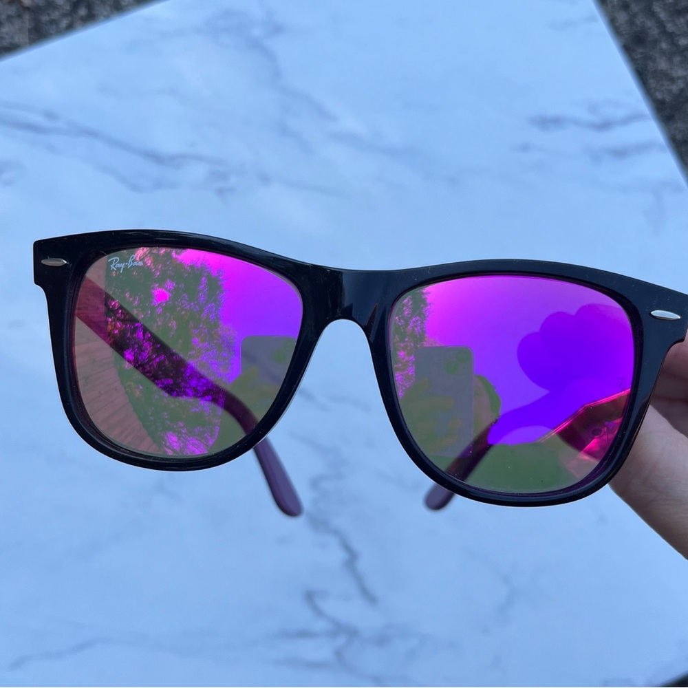Ray-Ban RB2140 Pink mirror lenses Wayfarer Sunglasses 54mm